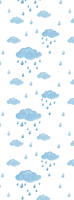 Verduisterend rolgordijn voor raam met print van wolken en regen