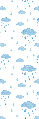 Verduisterend rolgordijn voor raam met print van wolken en regen