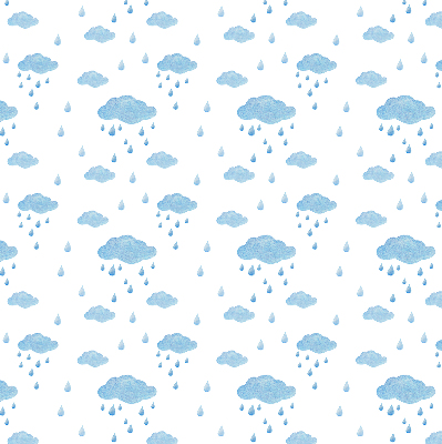 Verduisterend rolgordijn voor raam met print van wolken en regen