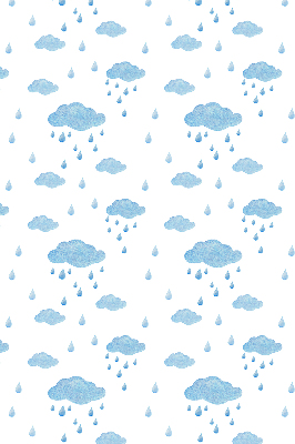 Verduisterend rolgordijn voor raam met print van wolken en regen