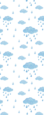 Verduisterend rolgordijn voor raam met print van wolken en regen