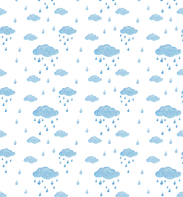 Verduisterend rolgordijn voor raam met print van wolken en regen
