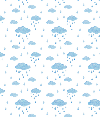 Verduisterend rolgordijn voor raam met print van wolken en regen
