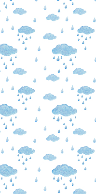 Verduisterend rolgordijn voor raam met print van wolken en regen