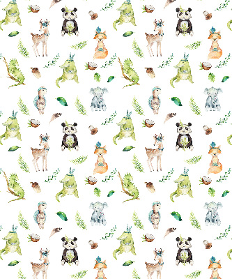 Verduisterend rolgordijn voor balkondeur met dieren en plantenprint