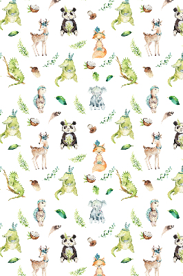 Verduisterend rolgordijn voor balkondeur met dieren en plantenprint