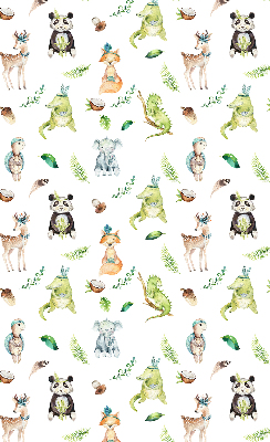 Verduisterend rolgordijn voor balkondeur met dieren en plantenprint