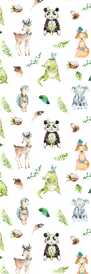 Verduisterend rolgordijn voor balkondeur met dieren en plantenprint