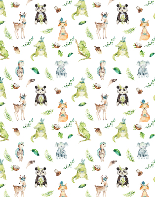 Verduisterend rolgordijn voor balkondeur met dieren en plantenprint