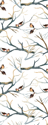 Verduisterend raamrolgordijn voor binnen met vogels in een boom