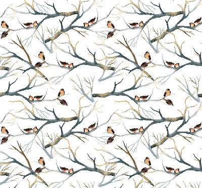 Verduisterend raamrolgordijn voor binnen met vogels in een boom