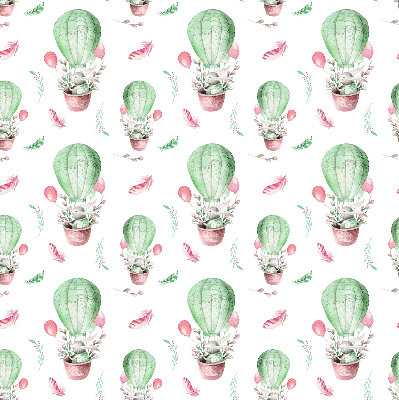 Verduisterend stoffen rolgordijn groene ballonnen
