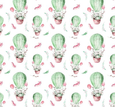Verduisterend stoffen rolgordijn groene ballonnen