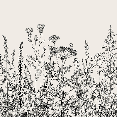 Verduisterend raamrolgordijn voor binnen in grijze bloemenprint