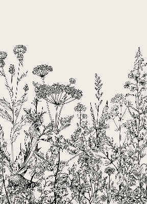 Verduisterend raamrolgordijn voor binnen in grijze bloemenprint