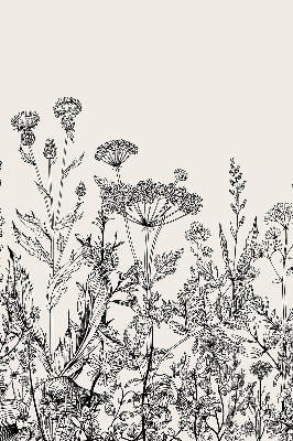 Verduisterend raamrolgordijn voor binnen in grijze bloemenprint