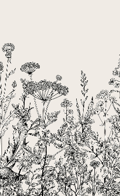 Verduisterend raamrolgordijn voor binnen in grijze bloemenprint