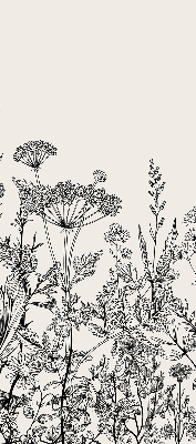 Verduisterend raamrolgordijn voor binnen in grijze bloemenprint
