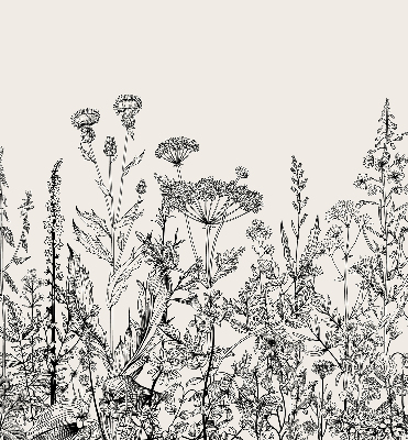 Verduisterend raamrolgordijn voor binnen in grijze bloemenprint