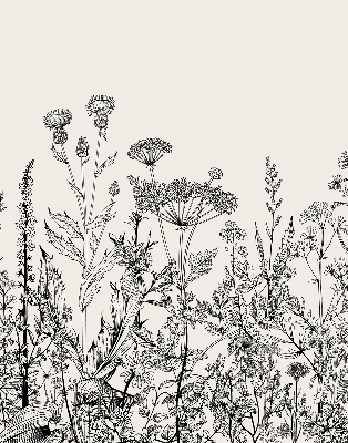 Verduisterend raamrolgordijn voor binnen in grijze bloemenprint