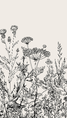 Verduisterend raamrolgordijn voor binnen in grijze bloemenprint