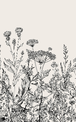 Verduisterend raamrolgordijn voor binnen in grijze bloemenprint