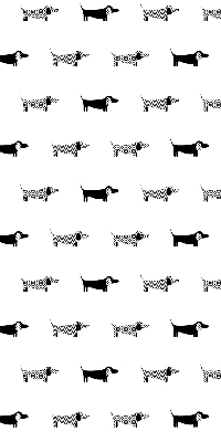 Verduisterend rolgordijn voor balkondeur met getekende honden