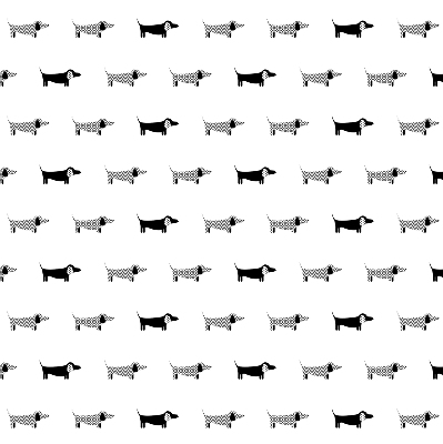 Verduisterend rolgordijn voor balkondeur met getekende honden