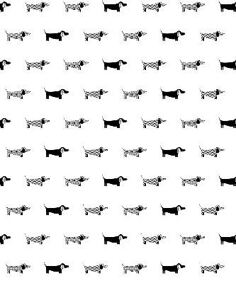 Verduisterend rolgordijn voor balkondeur met getekende honden