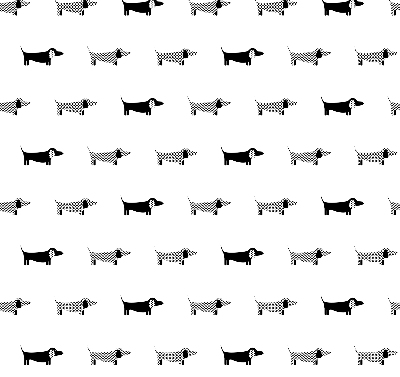 Verduisterend rolgordijn voor balkondeur met getekende honden