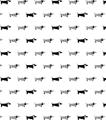 Verduisterend rolgordijn voor balkondeur met getekende honden