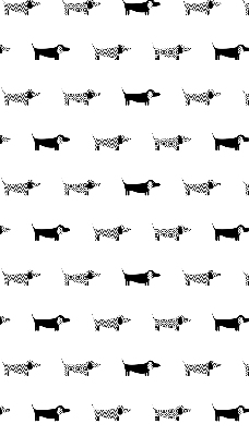 Verduisterend rolgordijn voor balkondeur met getekende honden