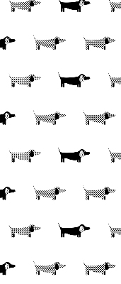 Verduisterend rolgordijn voor balkondeur met getekende honden