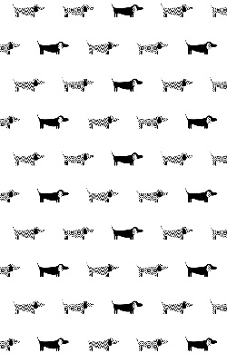 Verduisterend rolgordijn voor balkondeur met getekende honden