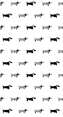 Verduisterend rolgordijn voor balkondeur met getekende honden