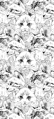 Verduisterend stoffen rolgordijn met getekende katten