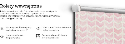 Verduisterend raamrolgordijn voor binnen in roze zigzaglijnen