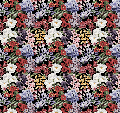 Verduisterend stoffen rolgordijn met kleurrijke bloemen