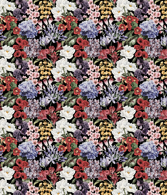 Verduisterend stoffen rolgordijn met kleurrijke bloemen