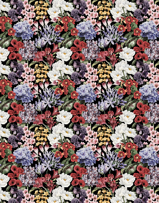 Verduisterend stoffen rolgordijn met kleurrijke bloemen