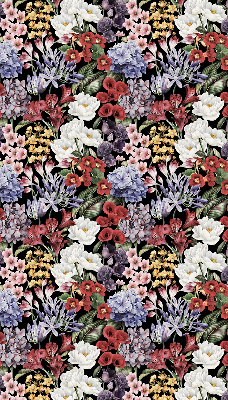 Verduisterend stoffen rolgordijn met kleurrijke bloemen