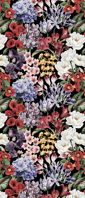 Verduisterend stoffen rolgordijn met kleurrijke bloemen