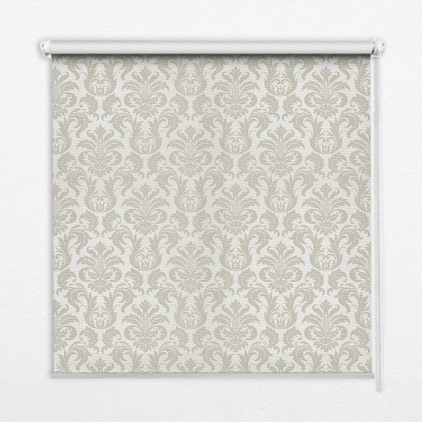 Verduisterend stoffen rolgordijn in beige met patroon