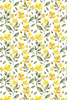 Verduisterend rolgordijn voor raam in gele bloemendecoratie