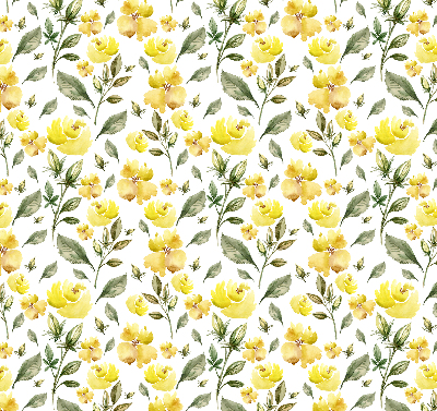 Verduisterend rolgordijn voor raam in gele bloemendecoratie