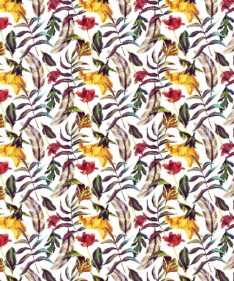 Verduisterend rolgordijn voor balkondeur in kleurrijke bloemenprint