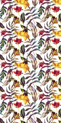 Verduisterend rolgordijn voor balkondeur in kleurrijke bloemenprint