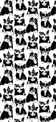 Binnenshuis verduisterend rolgordijn met getekende honden