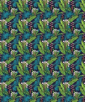 Verduisterend rolgordijn voor raam in de uitvoering Exotische planten