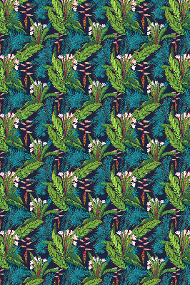 Verduisterend rolgordijn voor raam in de uitvoering Exotische planten